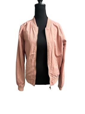 New Look Blush Pink/Dusty Rose Bomber Jacket Size Medium